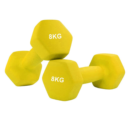 Neoprene Hex Dumbbells – Non-Slip Anti Roll Weights with Soft Grip | Available in Singles, Pairs & Full Sets | Ideal for Home Workouts & Gym Training