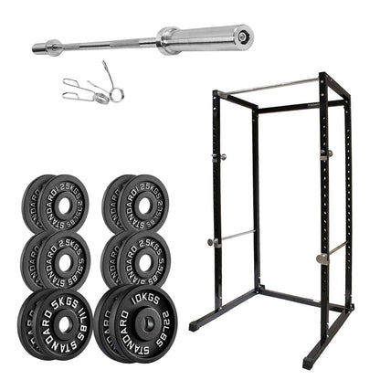 G100 Heavy Duty Power Rack | Adjustable Squat Cage with Pull Up Bar | Full-Body Strength Training Station for Home Gym Workouts – Durable & Versatile Design