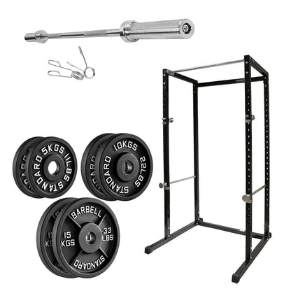 G100 Heavy Duty Power Rack | Adjustable Squat Cage with Pull Up Bar | Full-Body Strength Training Station for Home Gym Workouts – Durable & Versatile Design