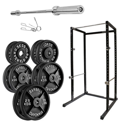 G100 Heavy Duty Power Rack | Adjustable Squat Cage with Pull Up Bar | Full-Body Strength Training Station for Home Gym Workouts – Durable & Versatile Design
