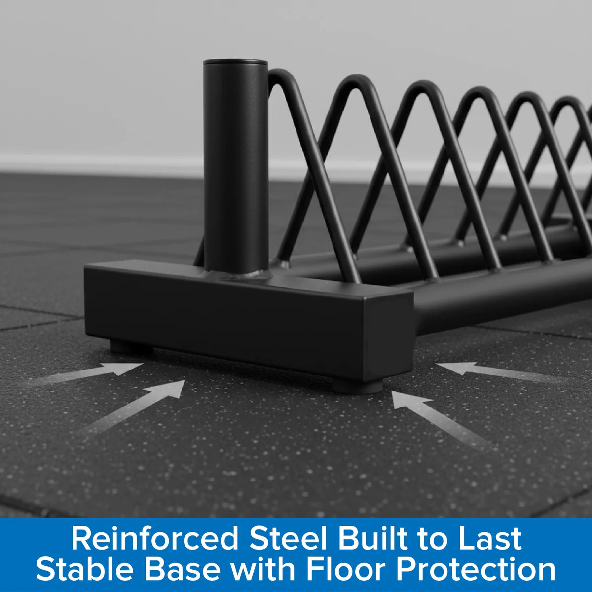 Portable Horizontal Plate Rack with Wheels, Heavy-Duty Steel Barbell & Weight Plate Storage Stand for Olympic & Standard Plates Home Gym