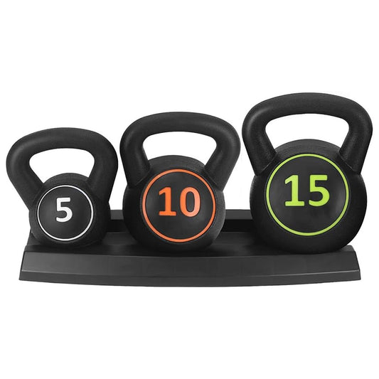 Total Body Kettlebell Kit – 3 Piece Set for Full Range Strength, Cardio & Conditioning | Ergonomic Weights for Home & Gym Workouts | Durable & Balanced Design