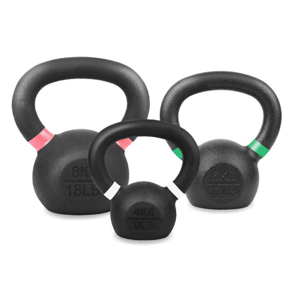 Heavy Duty Cast Iron Kettlebells – Durable Black Finish, Ergonomic Handle Strength Training Weights for Home Gym