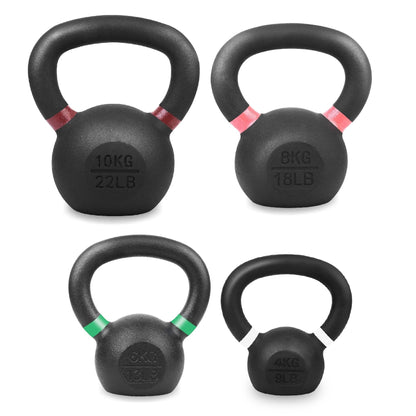 Heavy Duty Cast Iron Kettlebells – Durable Black Finish, Ergonomic Handle Strength Training Weights for Home Gym