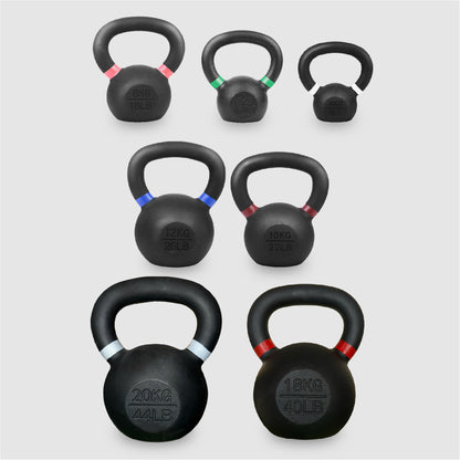 Heavy Duty Cast Iron Kettlebells – Durable Black Finish, Ergonomic Handle Strength Training Weights for Home Gym