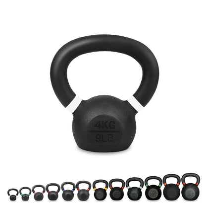Heavy Duty Cast Iron Kettlebells – Durable Black Finish, Ergonomic Handle Strength Training Weights for Home Gym