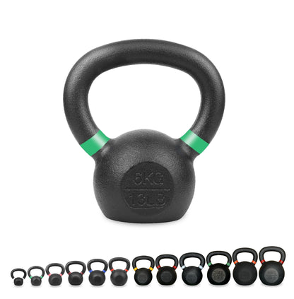 Heavy Duty Cast Iron Kettlebells – Durable Black Finish, Ergonomic Handle Strength Training Weights for Home Gym