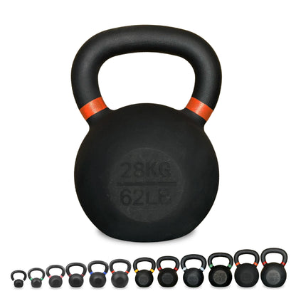 Heavy Duty Cast Iron Kettlebells – Durable Black Finish, Ergonomic Handle Strength Training Weights for Home Gym