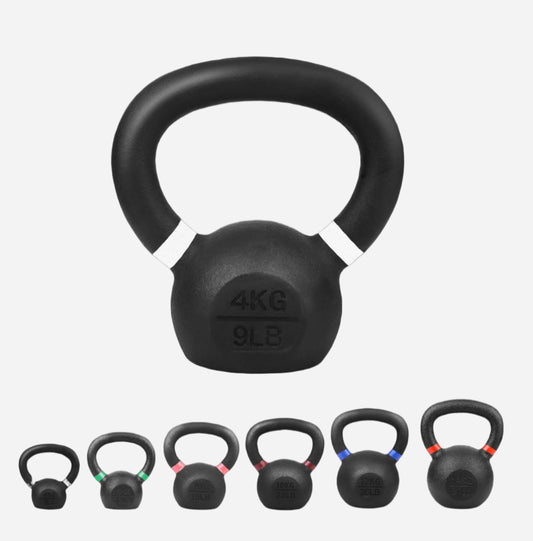 Heavy Duty Cast Iron Kettlebells – Durable Black Finish, Ergonomic Handle Strength Training Weights for Home Gym