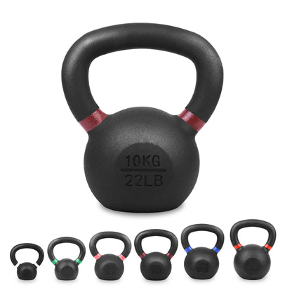 Heavy Duty Cast Iron Kettlebells – Durable Black Finish, Ergonomic Handle Strength Training Weights for Home Gym
