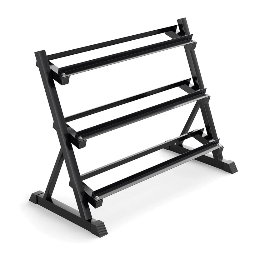 Hex Dumbbell Tier & Layer Storage Racks – 3-Tier, 5-Tier, 6-Tier & L3-Tier Heavy Duty Steel Weight Storage Rack for Home Gym Strength Training