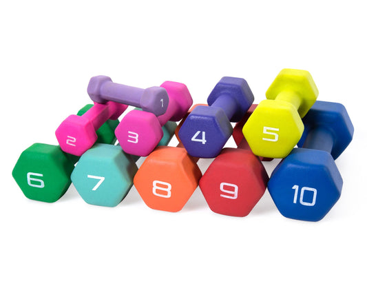 Neoprene Hex Dumbbells – Non-Slip Anti Roll Weights with Soft Grip | Available in Singles, Pairs & Full Sets | Ideal for Home Workouts & Gym Training
