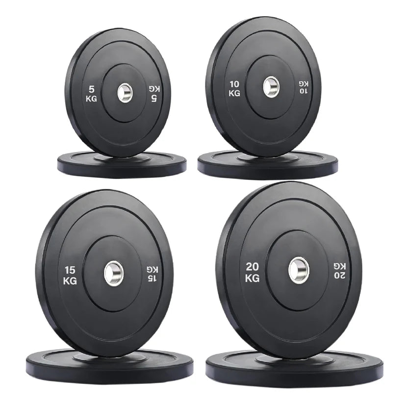 Olympic Bumper Weight Plates – Rubber Coated Barbell Discs for Home Gym
