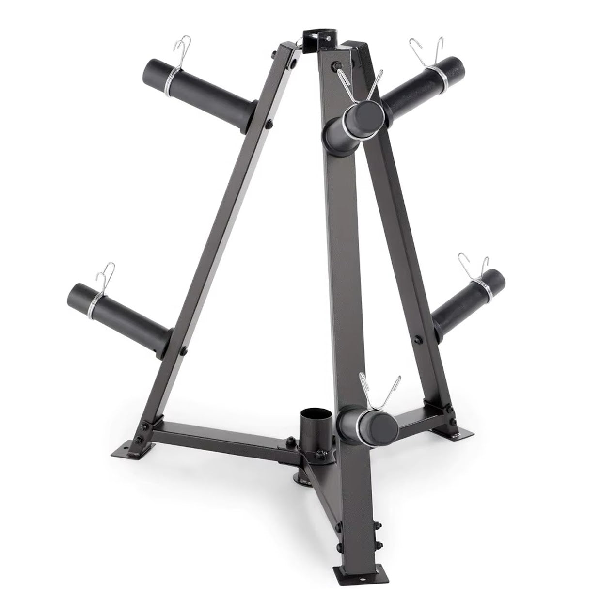 Vertical Steel Weight Plates & Dumbbell Storage Rack – Heavy‑Duty Powder‑Coated Steel, 300 kg Capacity, 6 Clamps – Space‑Saving Home Gym Organizer