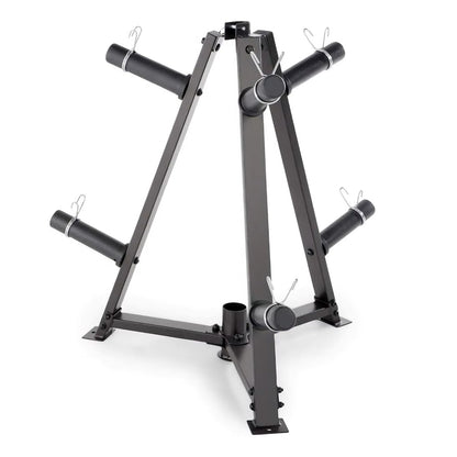 Vertical Steel Weight Plates & Dumbbell Storage Rack – Heavy‑Duty Powder‑Coated Steel, 300 kg Capacity, 6 Clamps – Space‑Saving Home Gym Organizer