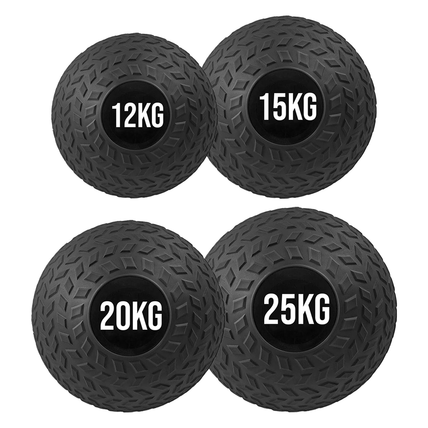 Heavy Duty (3KG–25KG) Treaded Slam Balls for Explosive Power & Core Training | No-Bounce Rubber Weights for Strength & HIIT | Sold Separately or in Sets for All Fitness Levels