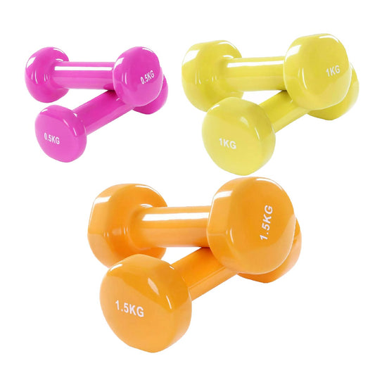 Versatile Neoprene Vinyl Dumbbell Sets (6kg–38kg) for Strength, Muscle Toning & Fitness – Durable, Comfortable Grip, Compact Design for Home & Gym Workouts
