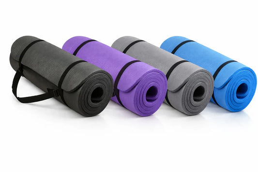 10mm Extra Thick NBR Foam Yoga Mat – Non‑Slip, Joint‑Protective, Eco‑Friendly Exercise & Pilates Mat with Carry Strap for Home Gym