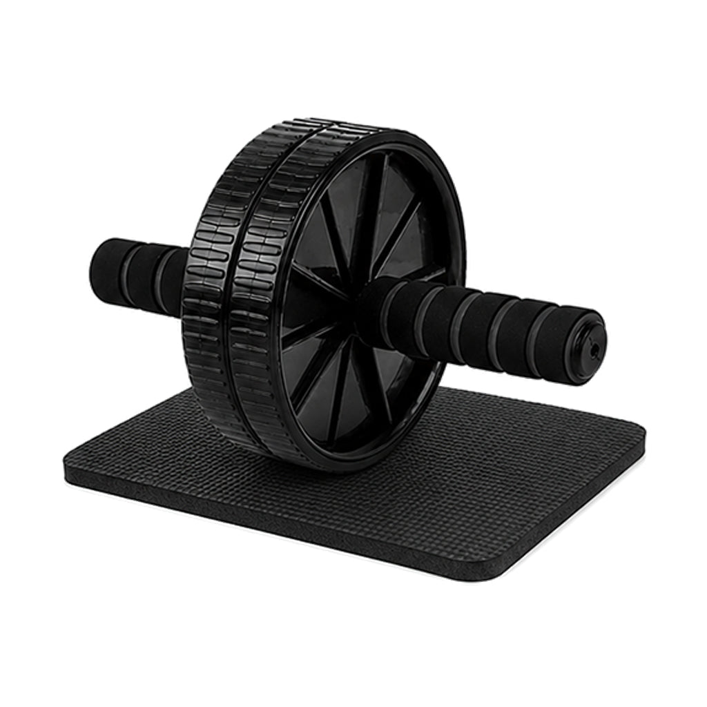 Double Wheel Ab Roller with Ergonomic Foam Handles & Thick Knee Pad for Core Training – Stable, Smooth, and Effective Home Gym Fitness Equipment