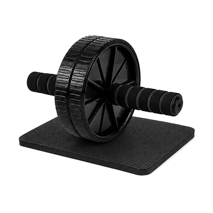 Double Wheel Ab Roller with Ergonomic Foam Handles & Thick Knee Pad for Core Training – Stable, Smooth, and Effective Home Gym Fitness Equipment