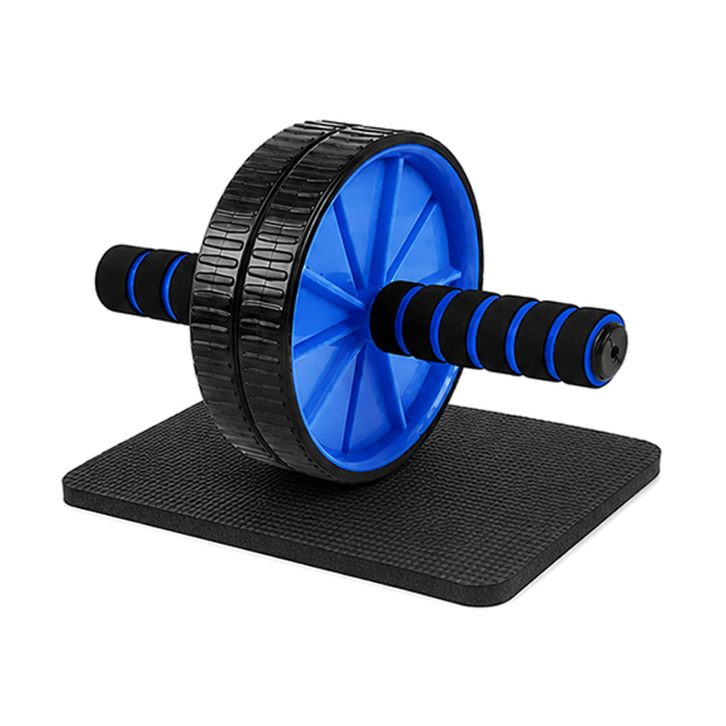Double Wheel Ab Roller with Ergonomic Foam Handles & Thick Knee Pad for Core Training – Stable, Smooth, and Effective Home Gym Fitness Equipment