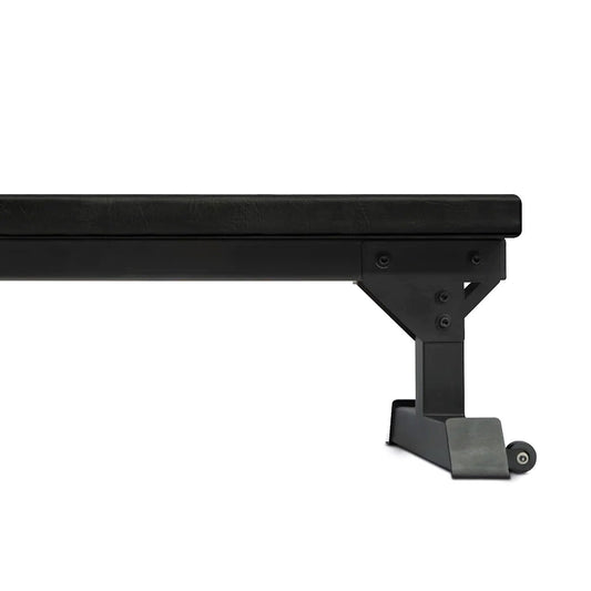 Flat Weight Bench with 300kg Capacity – Steel Frame, High Density Padding, Easy Move Wheels – Strength Training Bench for Home Gym & Garage Fitness Setups