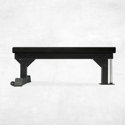 Flat Weight Bench with 300kg Capacity – Steel Frame, High Density Padding, Easy Move Wheels – Strength Training Bench for Home Gym & Garage Fitness Setups