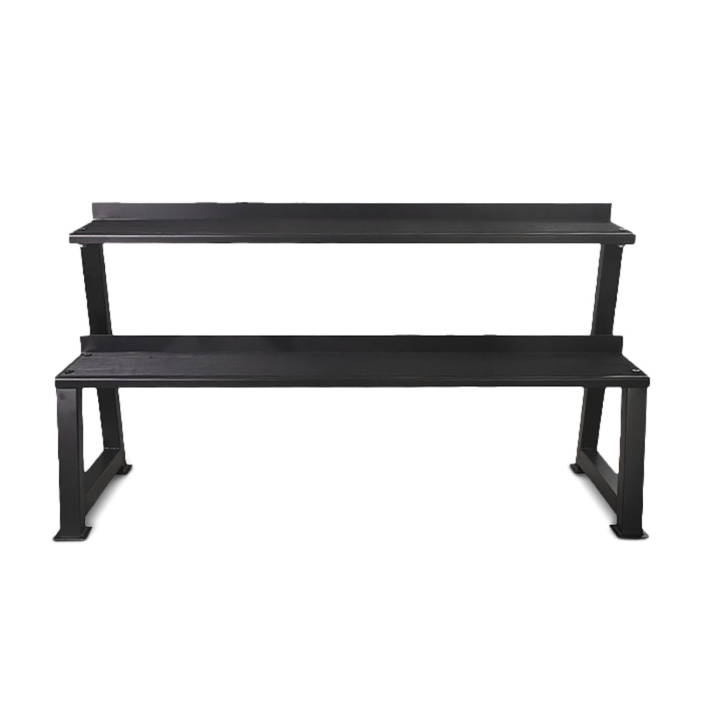Heavy-Duty 2-Tier Kettlebell Storage Rack – Steel Weight Organizer for Kettlebells
