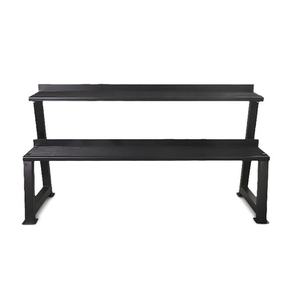 Heavy-Duty 2-Tier Kettlebell Storage Rack – Steel Weight Organizer for Kettlebells