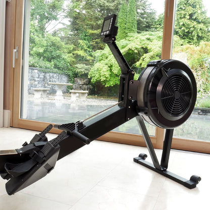 Adjustable Air‑Resistance Rowing Machine, Aluminum Frame & Silent Glide for Home Gym