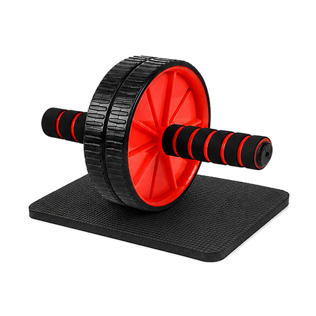 Double Wheel Ab Roller with Ergonomic Foam Handles & Thick Knee Pad for Core Training – Stable, Smooth, and Effective Home Gym Fitness Equipment