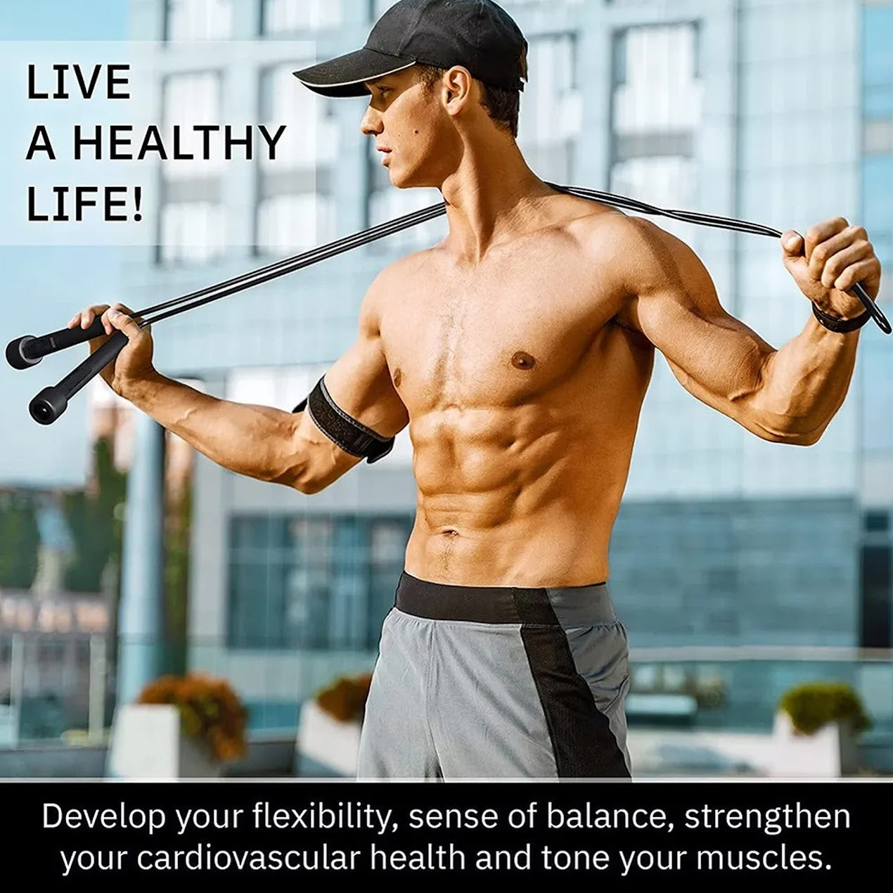 Adjustable Speed Skipping Rope for Men, Women & Kids – 118" Length, 360° Spin, Sweat-Resistant Handles – Ideal for Cardio, Agility & Endurance Training