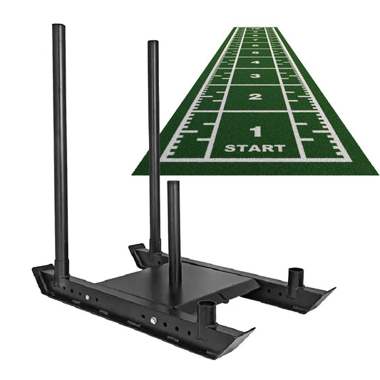 Transform Workouts with the 10m Sprint Mat & Heavy Duty Sledge Combo – Elite Speed & Strength Training Kit for Gyms, CrossFit, Bootcamps & Home Use | Built to Last