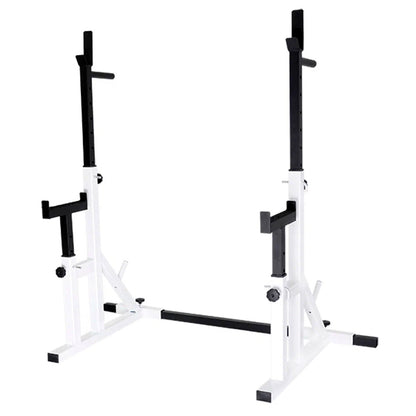 Heavy Duty Adjustable Squat & Bench Press Rack 2.0 – Steel, Gunmetal Finish, Dip Handles, High-Capacity Strength Training for Home Gym