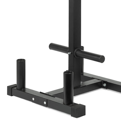Heavy Duty Olympic Weight Tree & Bar Stand – 3 Tier Plate Rack with Barbell Holders, 200kg Capacity, Black Powder Coated Steel for Compact Home Gym Storage