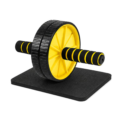 Double Wheel Ab Roller with Ergonomic Foam Handles & Thick Knee Pad for Core Training – Stable, Smooth, and Effective Home Gym Fitness Equipment